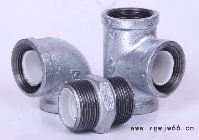 迈克衬塑管件，迈克钢塑管件，A型B型衬塑管件热镀锌钢塑管件，国标热镀锌衬塑管件完全符合饮用水标准图3