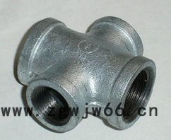 建支管件 河北建支管件 玛钢镀锌管件 **热镀锌玛钢管件 DN50四通现货批发图2