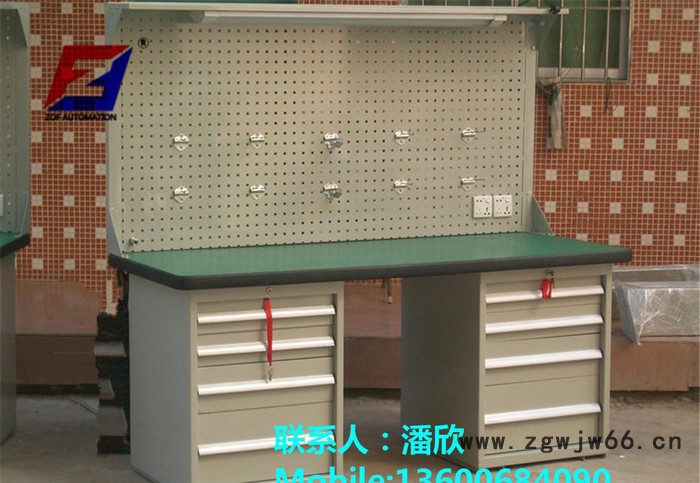 车间工作台 带附件钳工工作台 卓凡定制非标工作台图2