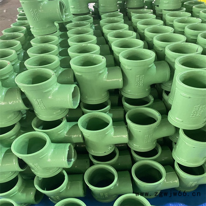 龙塑管件 沟槽管件 喷塑三通厂家价格图4