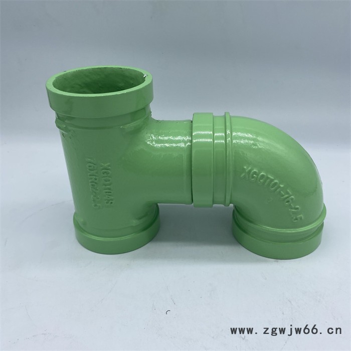 龙塑管件 沟槽管件 喷塑三通厂家价格图3