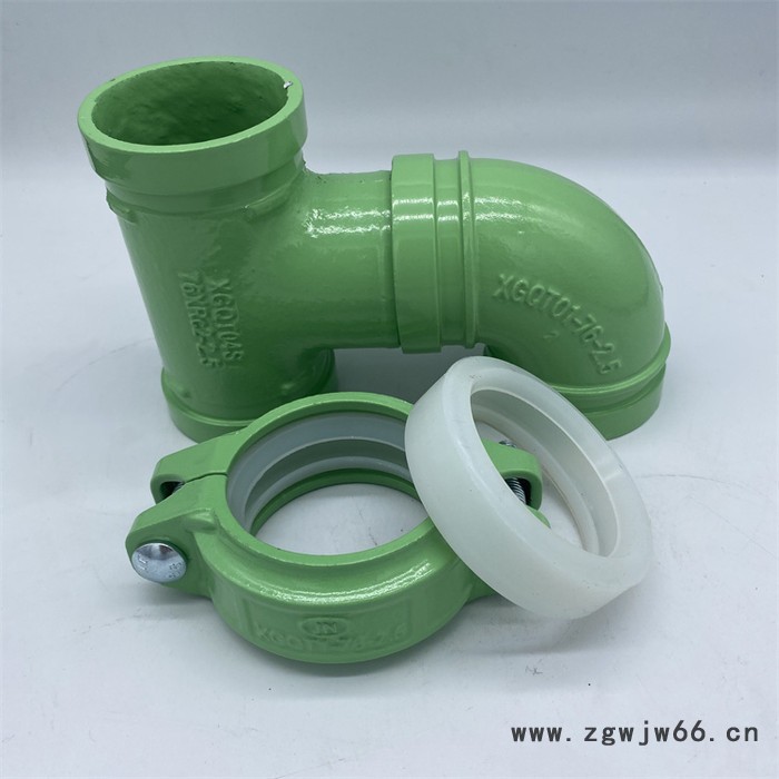 龙塑管件 沟槽管件 喷塑三通厂家价格图2