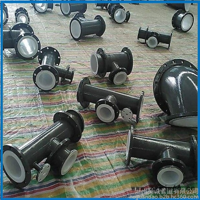 昊诚管道 沧州衬聚四氟管件厂家  衬聚四氟管件生产厂家  衬四氟管件图5