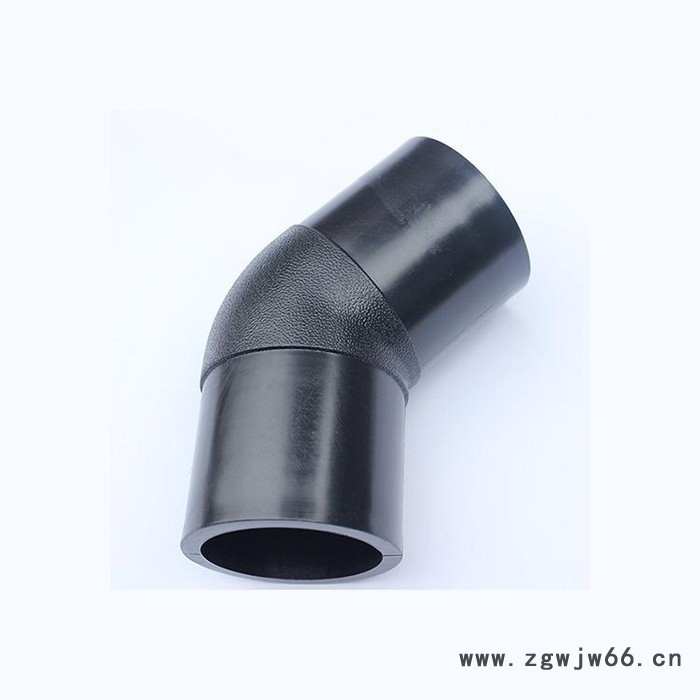 PE对接45°弯头 弯脖 给水管件 自来水用管件 厂家现货直供图2