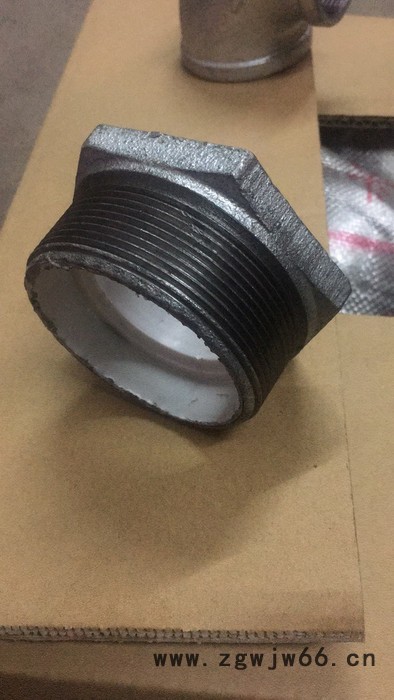 国标热镀锌内衬塑玛钢管件，量大优惠，厂价直销迈克衬塑管件DN65*50衬塑丝接补芯图4