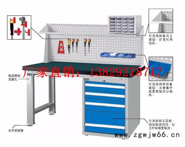 润普01防静电工作台全国直销标准式防静电工作台工位桌学校钳工台实验室工作桌展览桌洁净工作台无尘车间工作台图4