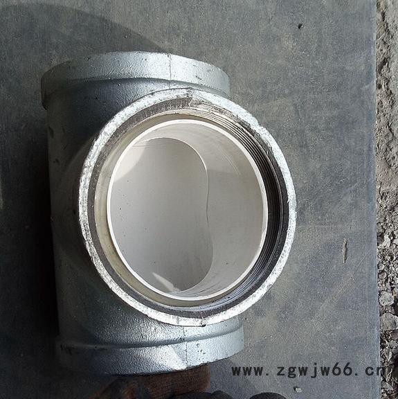 国标热镀锌内衬塑玛钢管件，量大优惠，厂价直销迈克衬塑管件 DN15衬塑丝接正三通图2