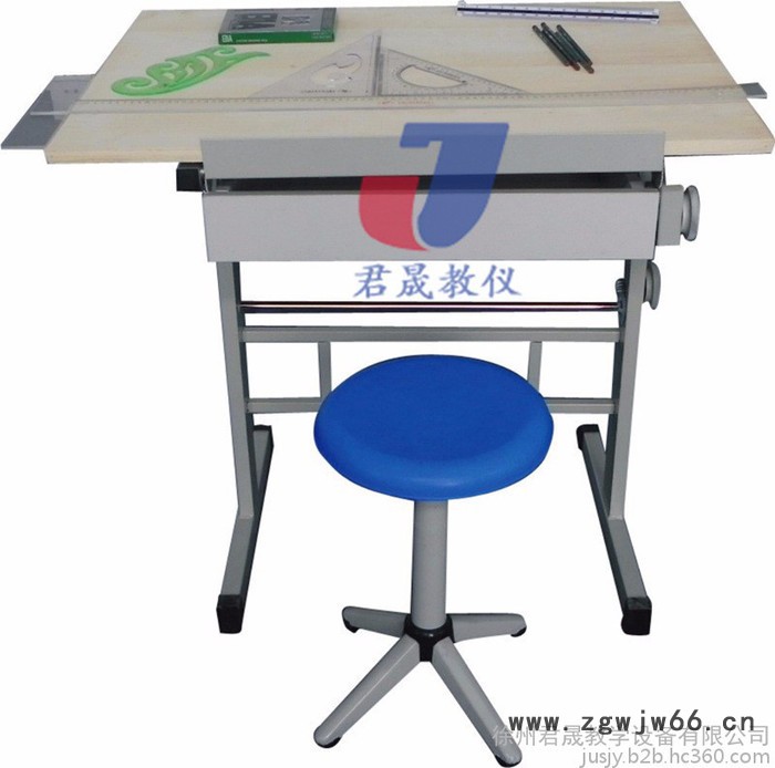 JS-Z7型全钢制实用型绘图桌 学生绘图桌 学生钳工台 学生制图桌 教学钢制绘图桌 钢制制图桌图4