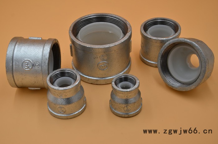 建支B型热镀锌内衬塑玛钢管件 厂价直销建支衬塑管件DN25衬塑丝接管固图2