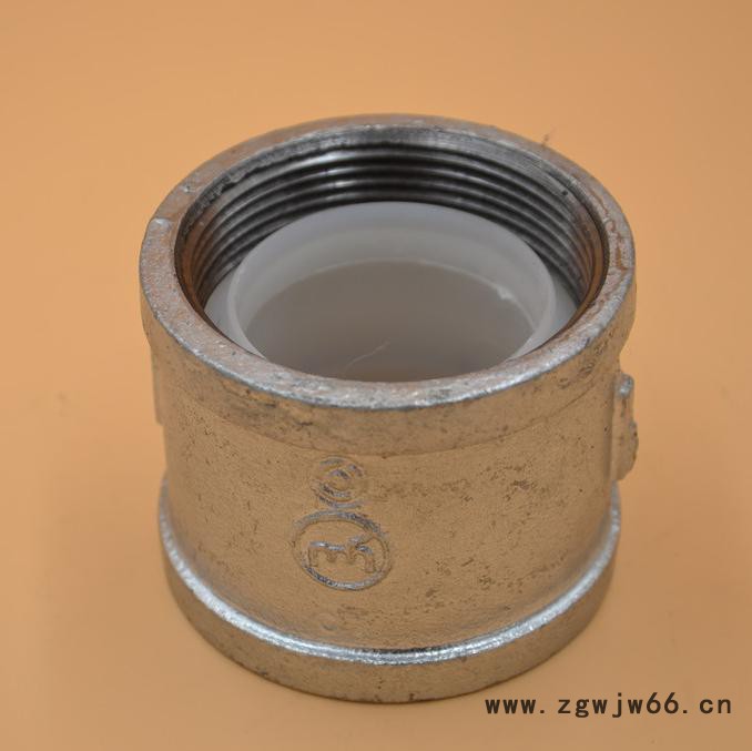 建支B型热镀锌内衬塑玛钢管件 厂价直销建支衬塑管件DN25衬塑丝接管固图3