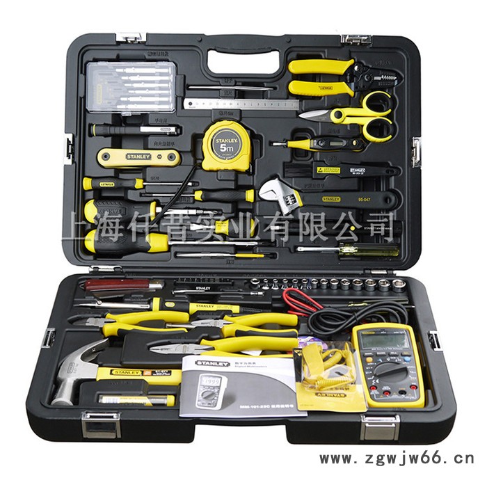 史丹利53 57 61件套家用电讯工具电工专用工具箱组合套装维修全套图3