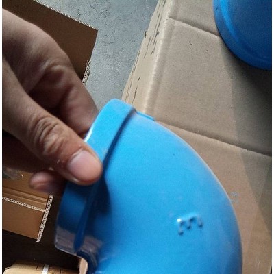 供应迈克涂塑管件 DN80丝接涂塑弯头 蓝色内外涂环氧树脂 **