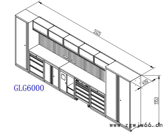 亚美高AMERIGO AMG6000豪华组合工具站 5120X490X1953CM图4
