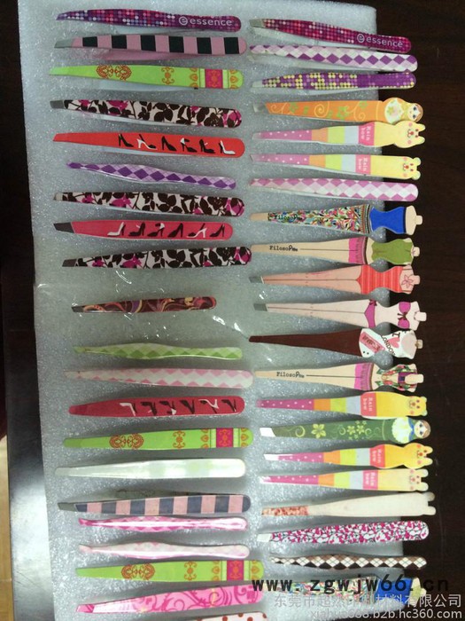 供应剪刀热转印纸，美容工具热转移印花纸，眉夹烫画纸，护具业热转移升华纸，园林工具包花纸图5