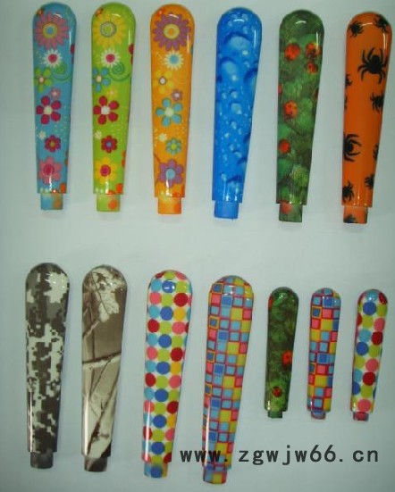 供应剪刀热转印纸，美容工具热转移印花纸，眉夹烫画纸，护具业热转移升华纸，园林工具包花纸图3