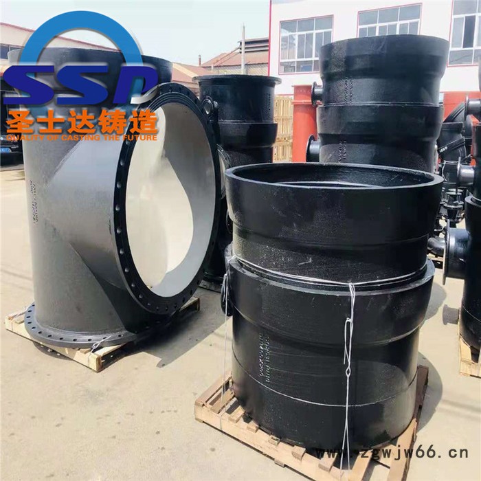 圣士达铸造 承插管件 PN10球墨铸铁管件订做 承插单支承三通图2