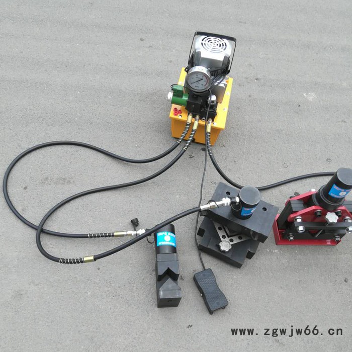 包邮 角钢加工机 角铁加工三合一功能 角铁冲孔切断切角液压工具图4