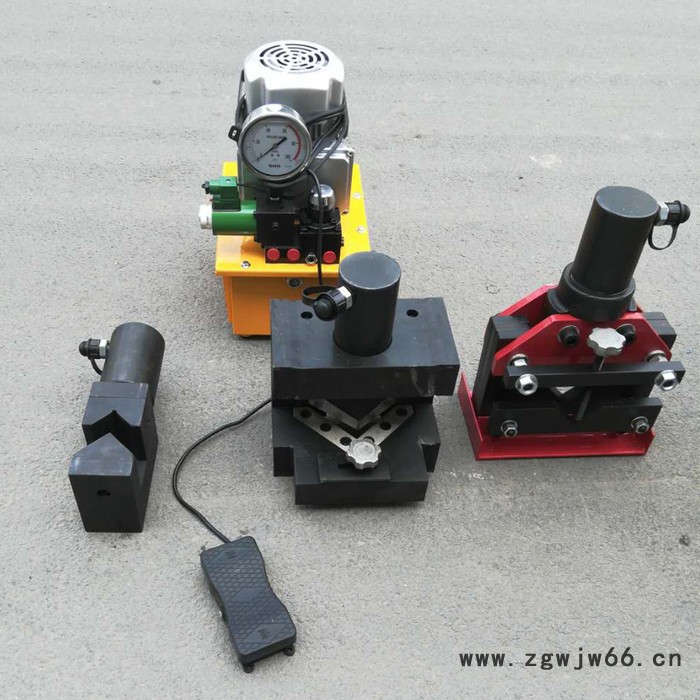 包邮 角钢加工机 角铁加工三合一功能 角铁冲孔切断切角液压工具图2