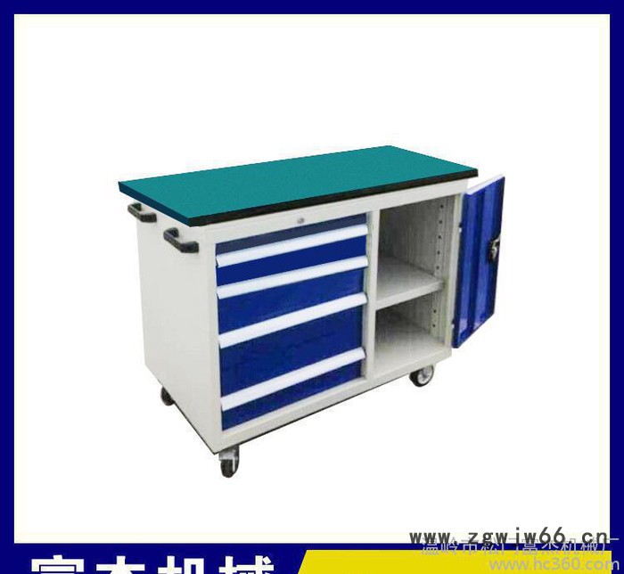4抽屉组合工具车C（顶部可加木板）图2