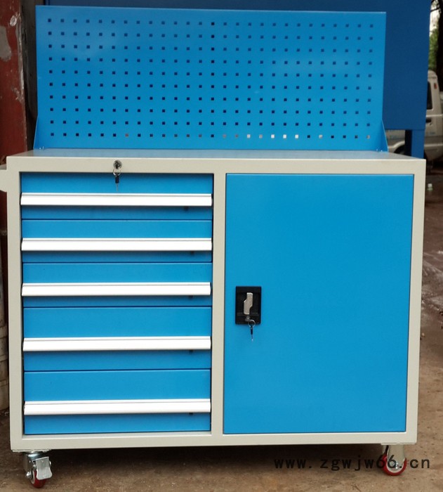 深圳工具车 重型工具车 多功能组合移动工具车厂家定制带挂板9分隔图7