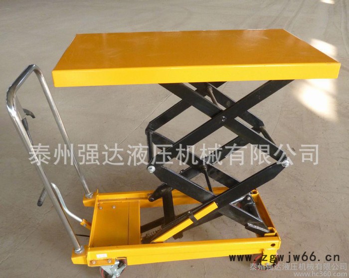 手动液压双剪式平台车 液压工具平台车 脚踏式手推车图2