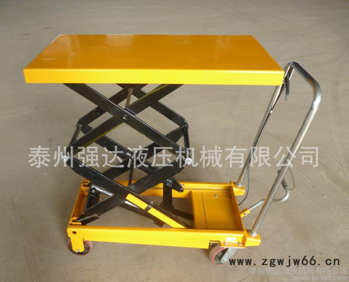 手动液压双剪式平台车 液压工具平台车 脚踏式手推车图3