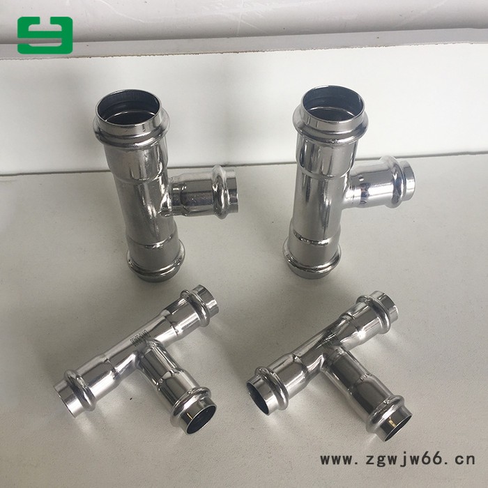佛山共誉 不锈钢管件 卡压式薄壁水管 304不锈钢等径异径三通 304不锈钢管件图8