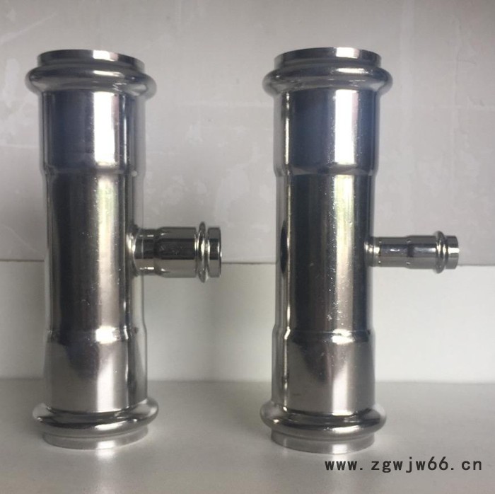 佛山共誉 不锈钢管件 卡压式薄壁水管 304不锈钢等径异径三通 304不锈钢管件图5