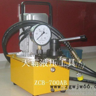 液压工具 双回路电动泵浦ZCB-700AB-2 脚踏式 带电磁阀