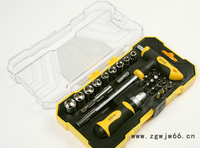 29件套棘轮套筒螺丝刀组套 螺丝批起子组套家用组合工具图3