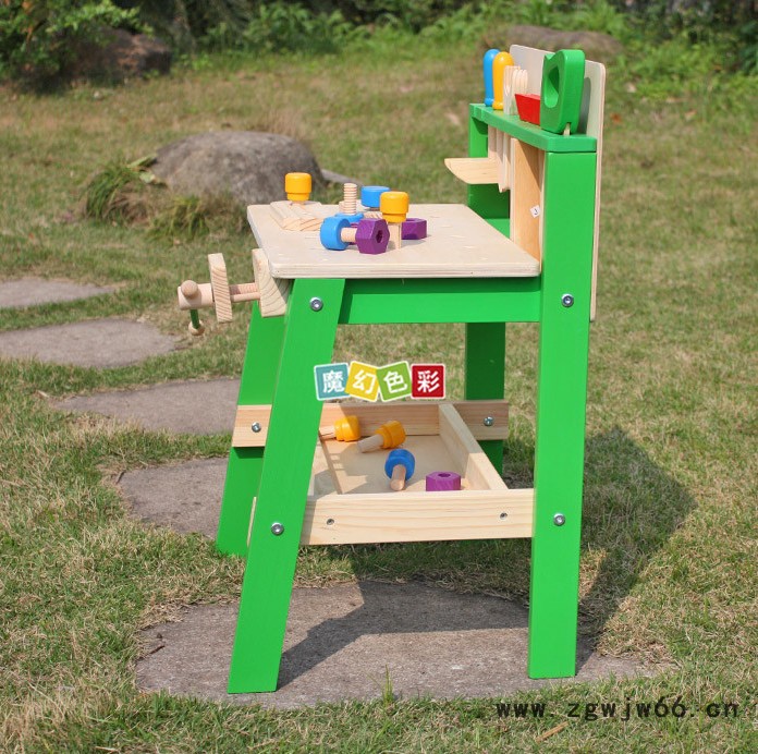**儿童木质益智动手拆装组合玩具 多功能欢乐创意工具台图2