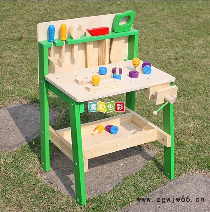 **儿童木质益智动手拆装组合玩具 多功能欢乐创意工具台图3