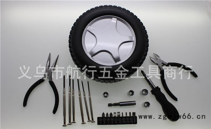 轮胎型 组合套装 24PC钳子螺丝刀钟表批工具组套 促销时尚礼品
