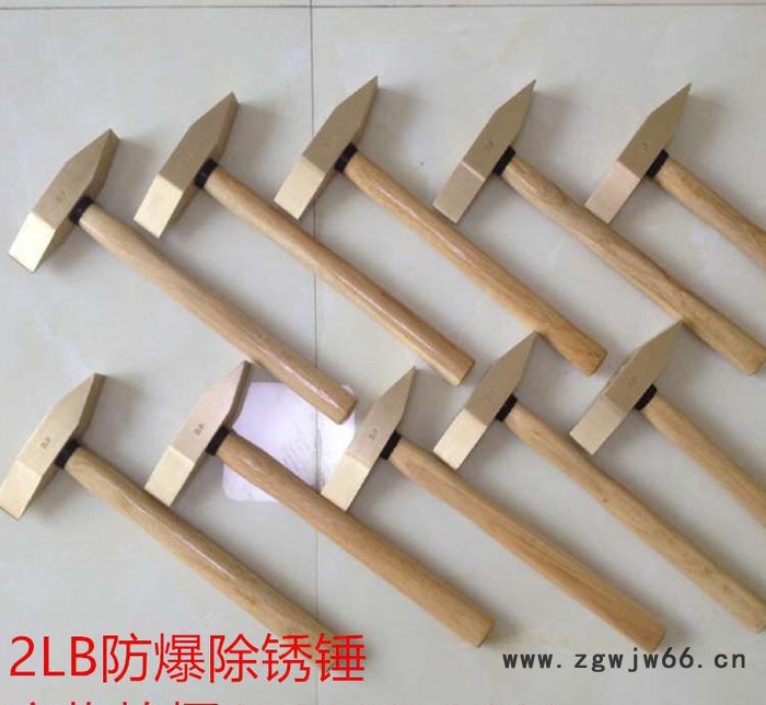 【包邮】防爆工具 木柄防爆铜锤 铜除锈锤 无火花工具图2