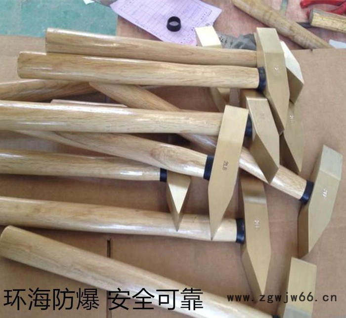 【包邮】防爆工具 木柄防爆铜锤 铜除锈锤 无火花工具图3