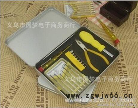 供应18件套家用组合工具箱 电脑钟表维修DIY手动工具 18合1工具2070图3
