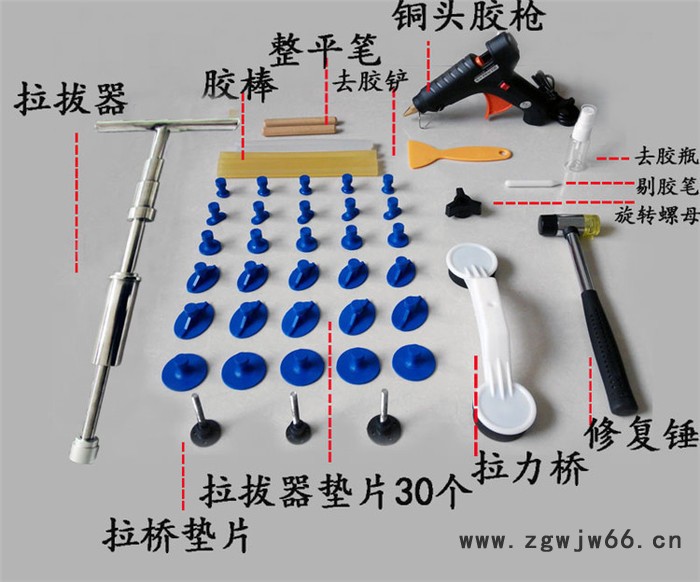 汽车凹陷修复工具 凹陷修复拉拔器修复组合 汽车钣金修复拉锤图2
