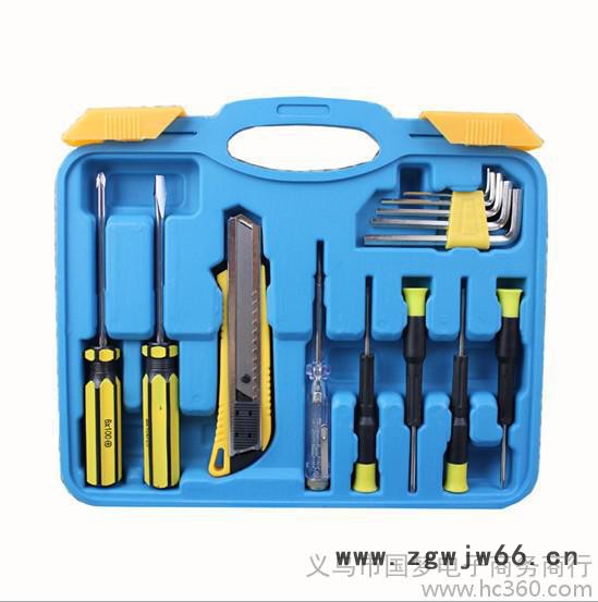 供应亮牌五金工具套装18PC家用多功能工具箱 五金组合工具 礼品套装 **批图2