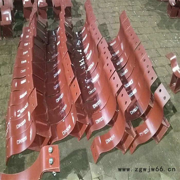 奥鲲电仪 管夹 U型管件 弹簧支吊架 管夹固定支座图3