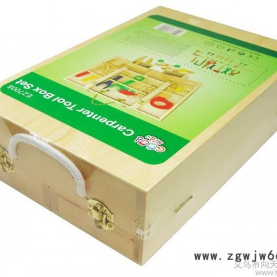 向天歌厂家现货销售 木制玩具 过家家玩具 新款螺母组合儿童木质工具箱 仿真儿童工具箱 玩具木制工具箱