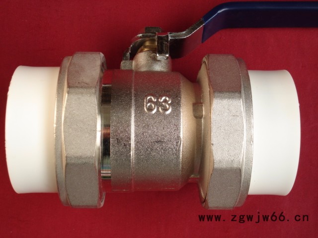 PPR管件 中体双活接铜球阀 铜球铜杆 双活接铜球阀价格图4