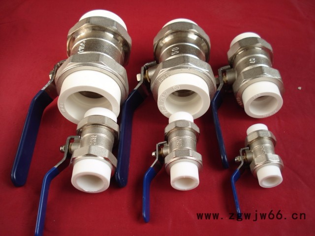 PPR管件 中体双活接铜球阀 铜球铜杆 双活接铜球阀价格图3