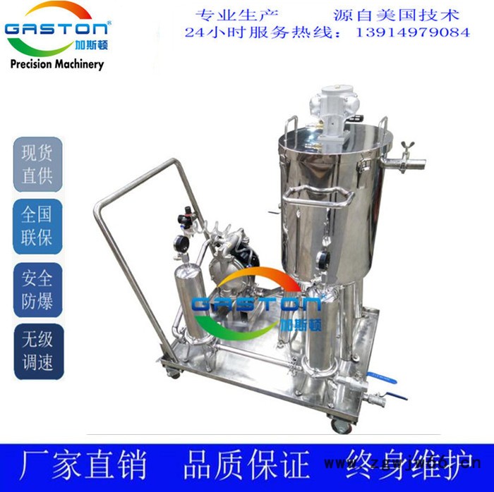供应GASTON加斯顿防爆气动隔膜泵配固定架附喷枪图4