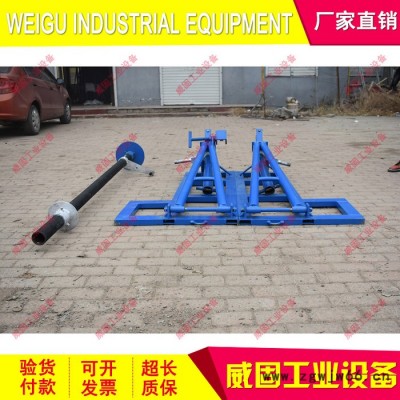 供应手摇螺旋升降卧式电缆放线架组合拆卸式张力放线架刹车卡盘电缆支架线缆工具