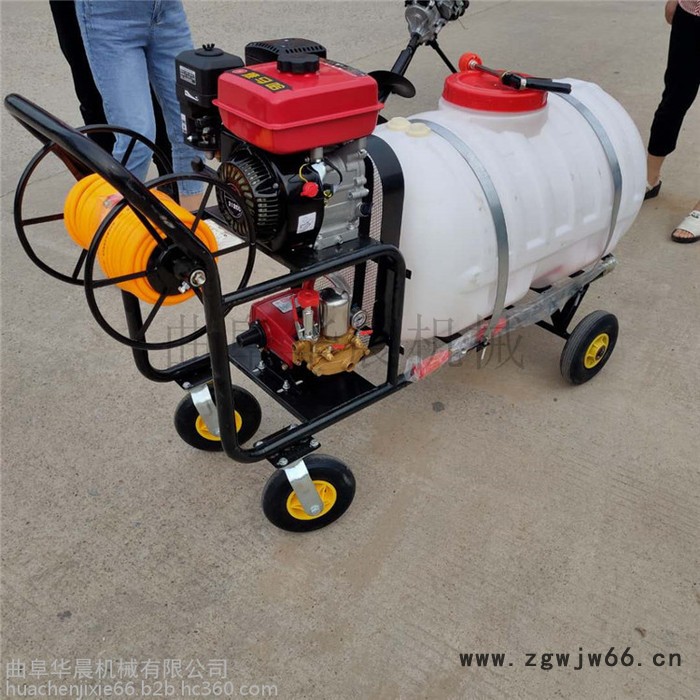高压喷枪消毒机  汽油打药机 华晨四轮手推喷雾器图2