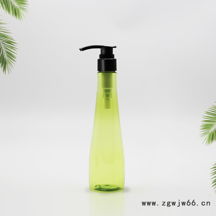细长 300ml乳液瓶 pet圆柱洗护瓶 手扣式喷枪瓶图3