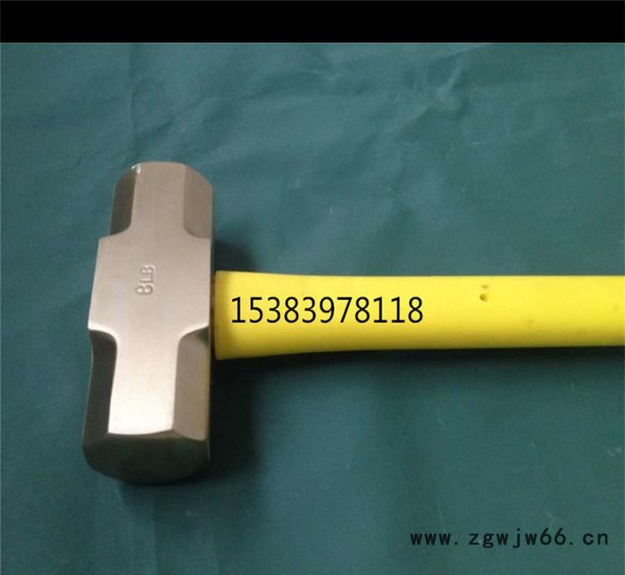 【直销】紫铜八角锤  0.45KG塑柄铜榔头 防爆工具铜锤图3