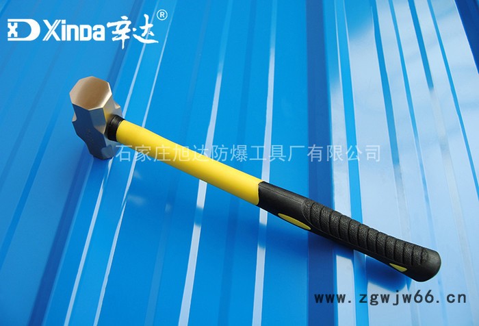 辛达黄铜八角锤塑柄 铜锤 铜榔头 锤子 黄铜锤0.9-8.1kg 防爆工具 防爆八角锤图5