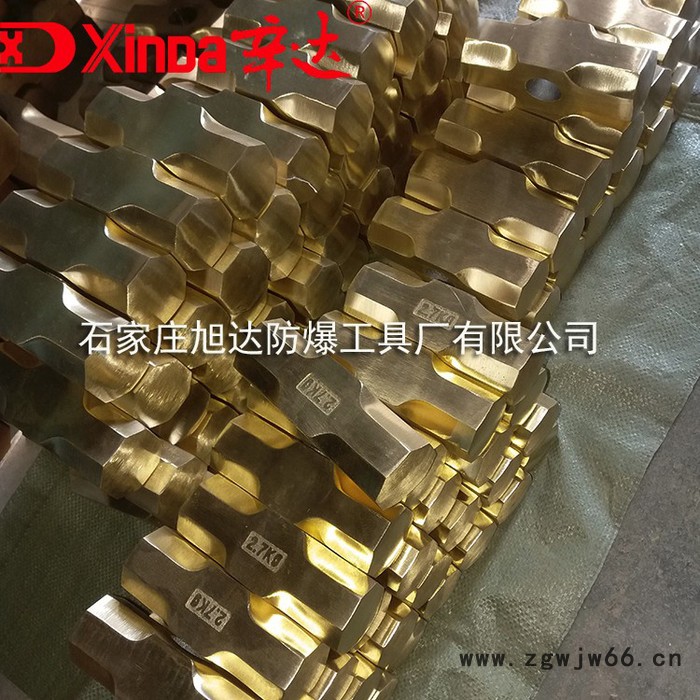 辛达黄铜八角锤塑柄 铜锤 铜榔头 锤子 黄铜锤0.9-8.1kg 防爆工具 防爆八角锤图4