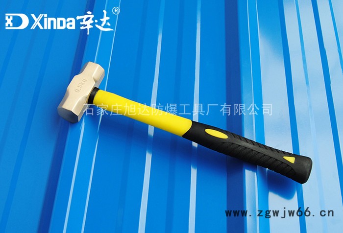 辛达黄铜八角锤塑柄 铜锤 铜榔头 锤子 黄铜锤0.9-8.1kg 防爆工具 防爆八角锤图2